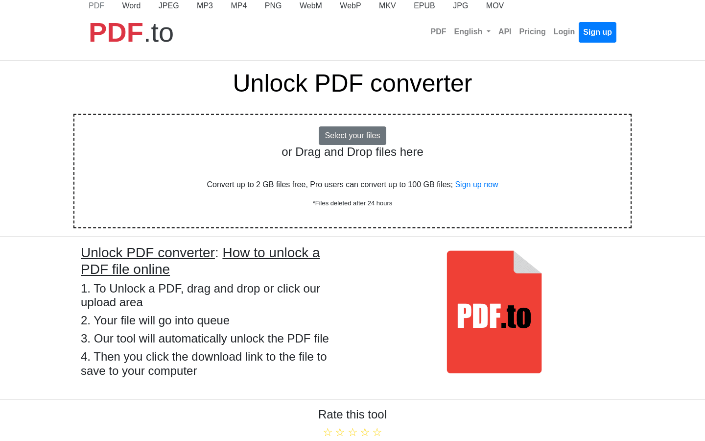 Unlock PDF preview