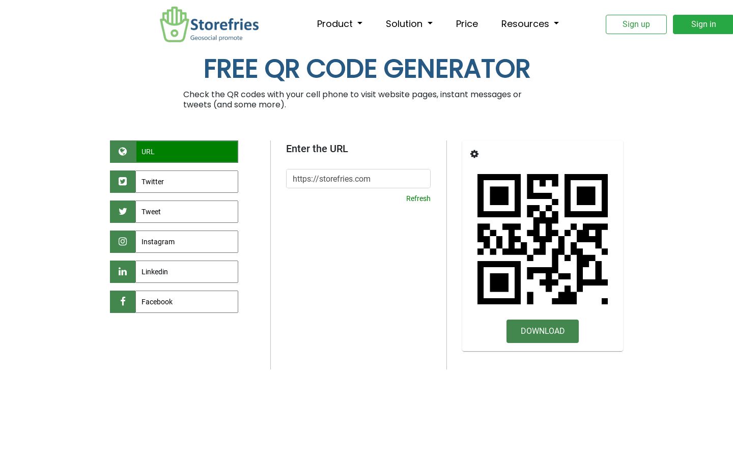 Free QR Code Generator preview