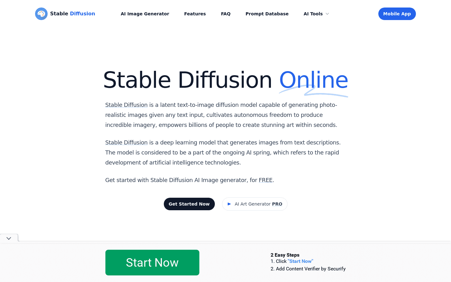 Stable Diffusion Playground preview