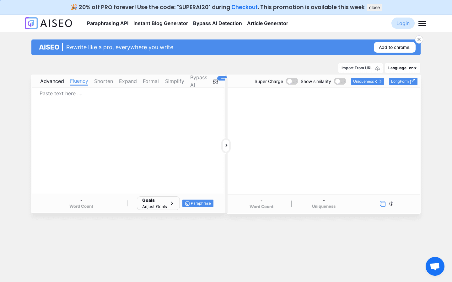 Paraphrasing Tool preview