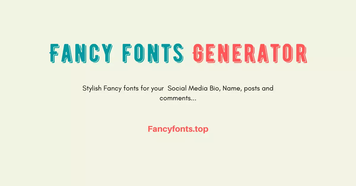 Fancy Fonts Generator preview