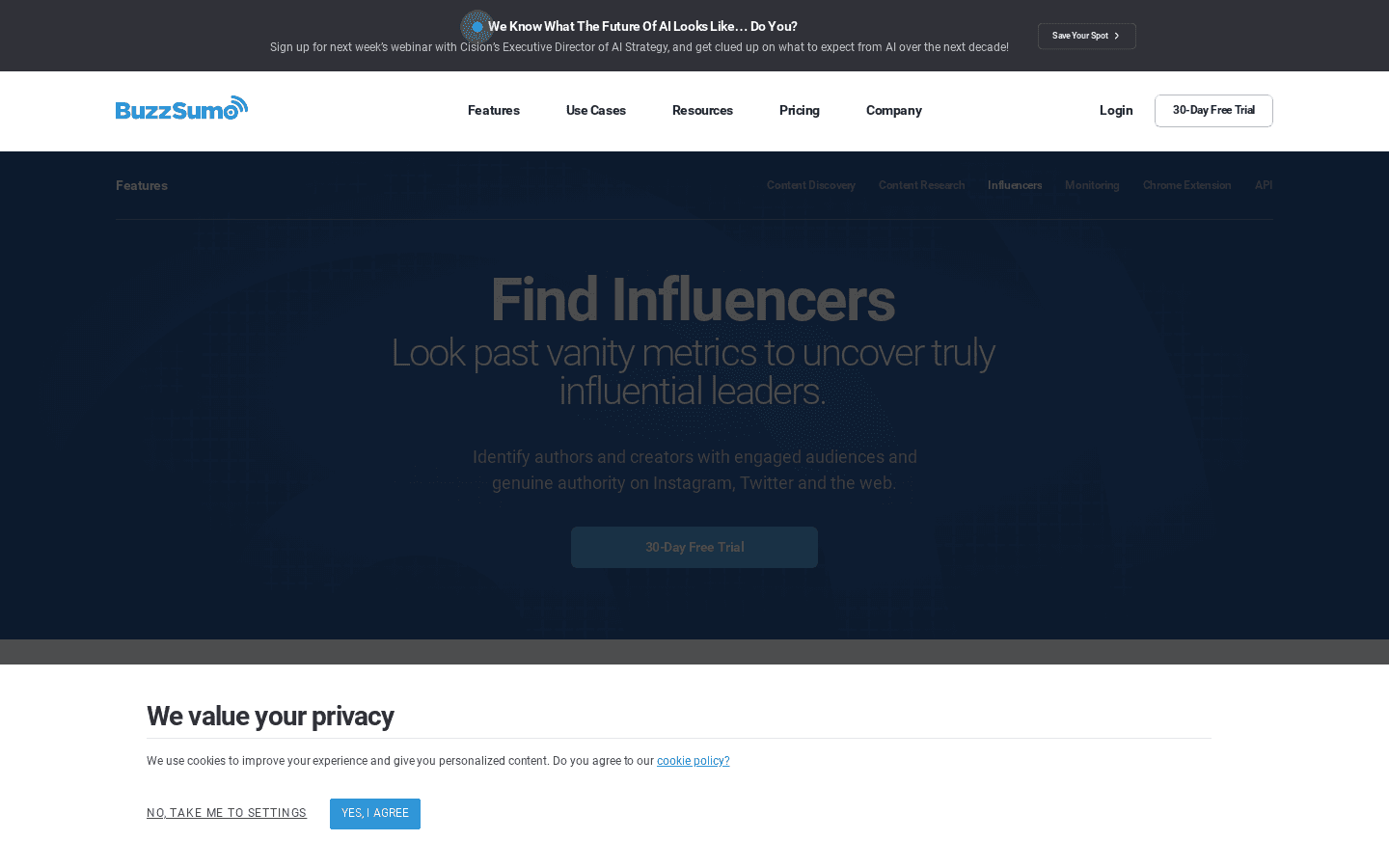 Find Influencers preview