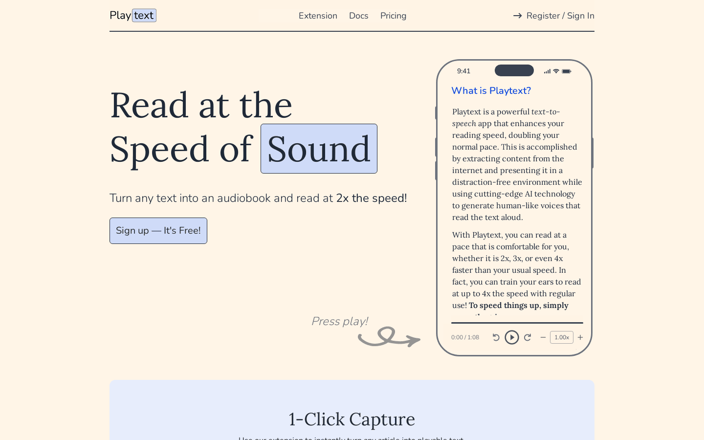Playtext preview