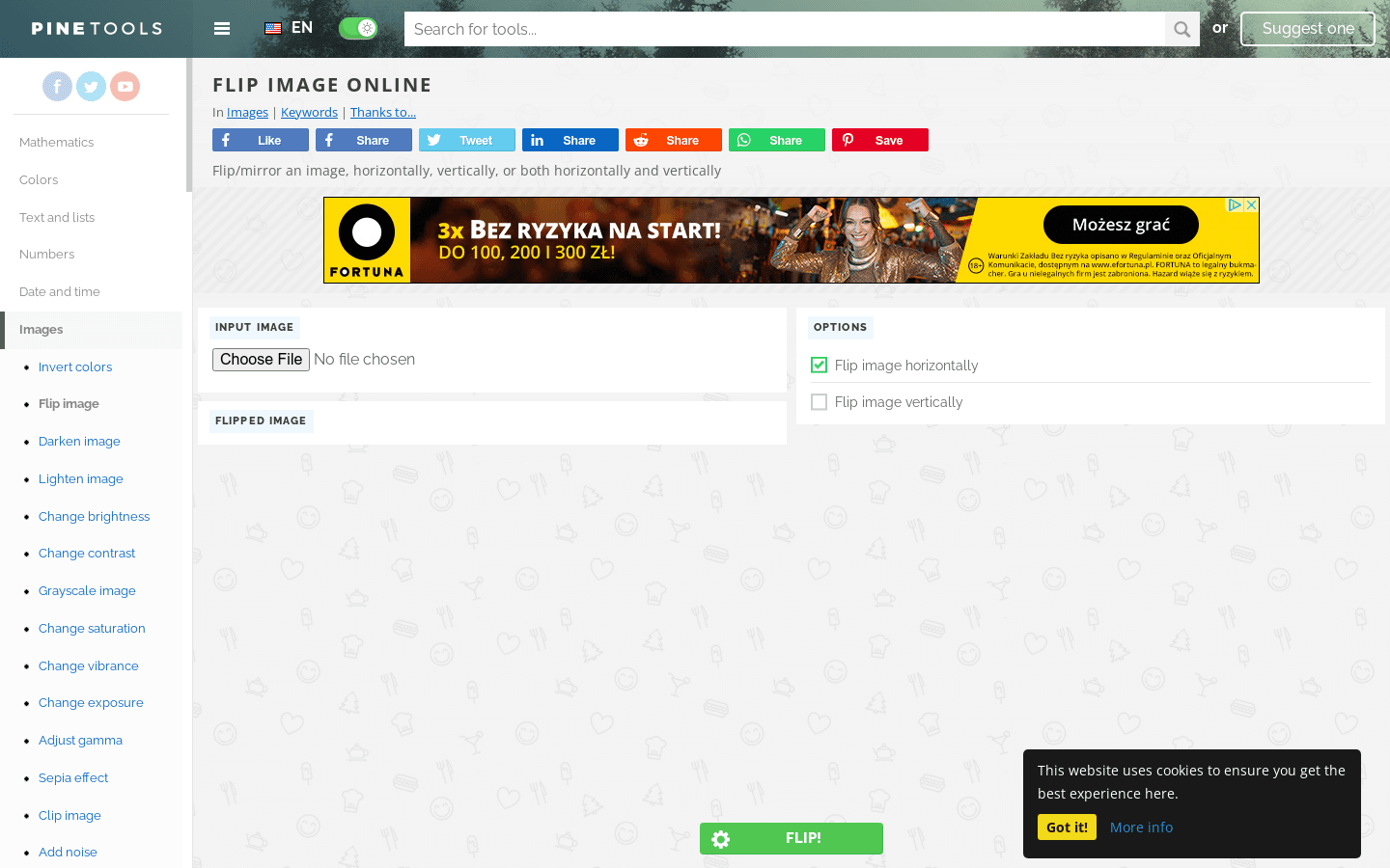 Flip image preview