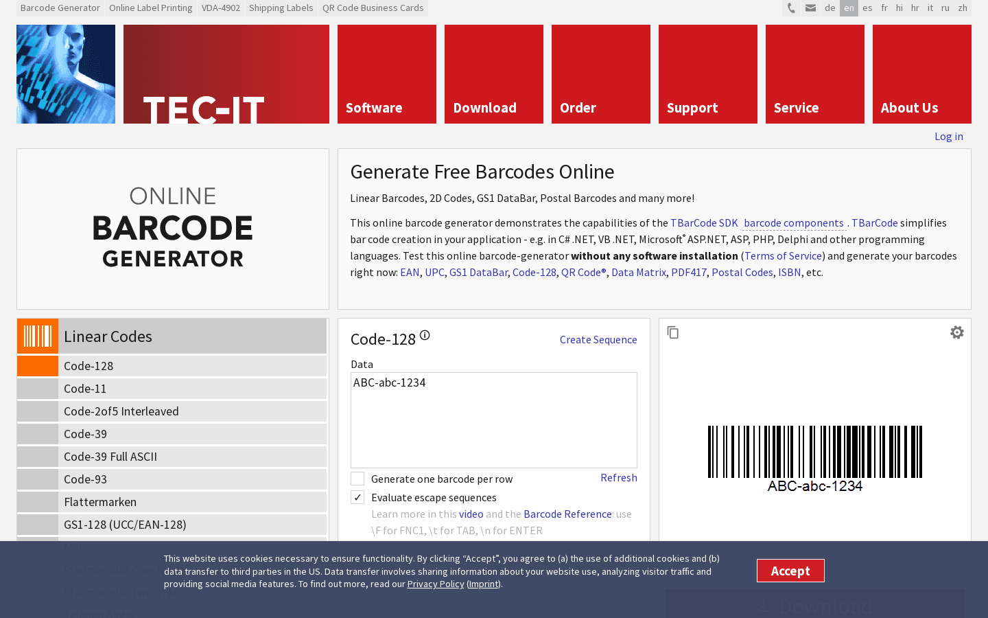 Barcode Generator preview