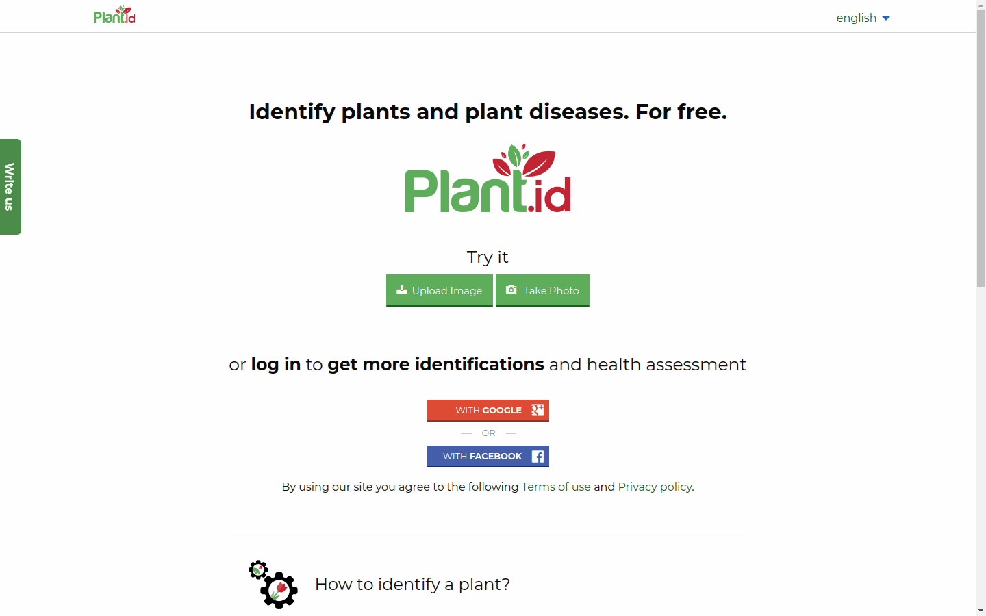 Plant identifications app preview
