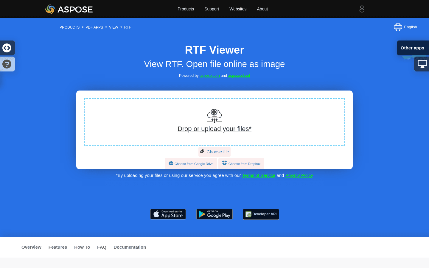 Open RTF document preview