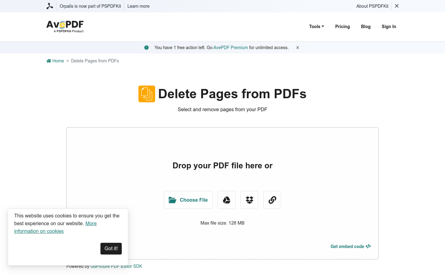 Remove pages preview