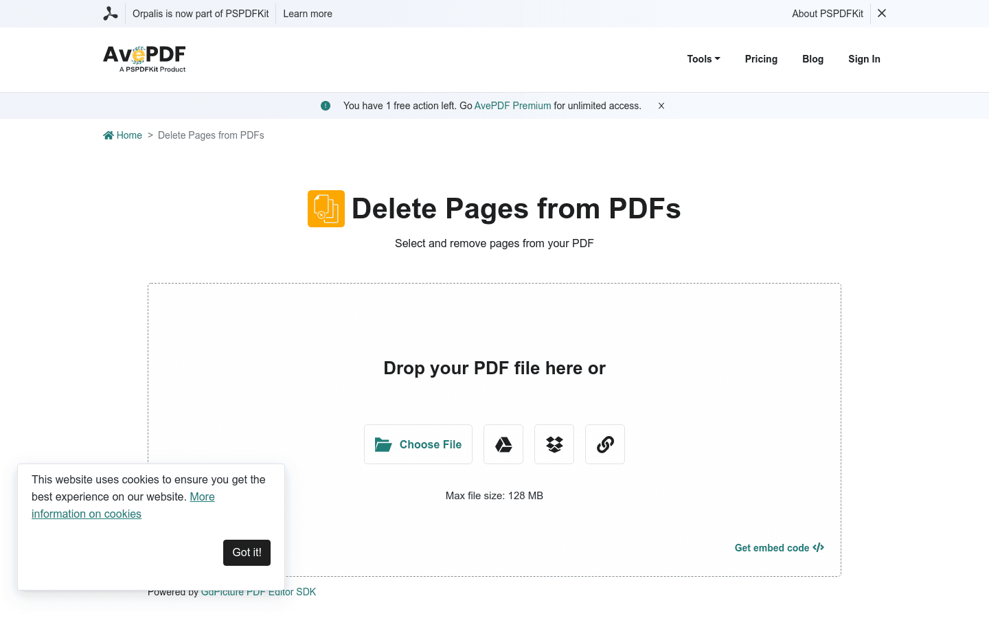 Remove pages preview
