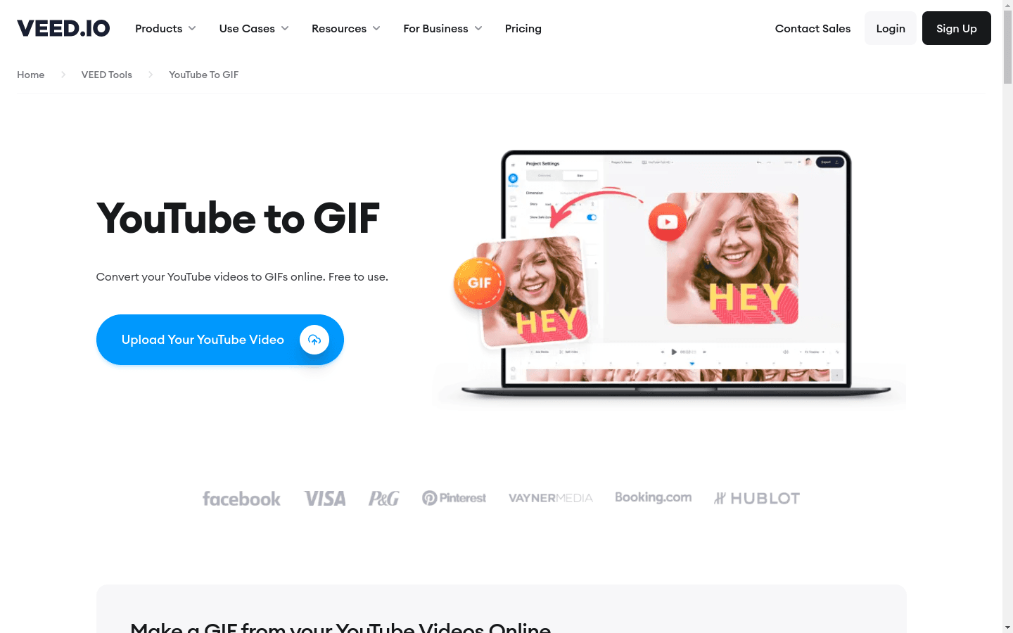 YouTube to GIF preview