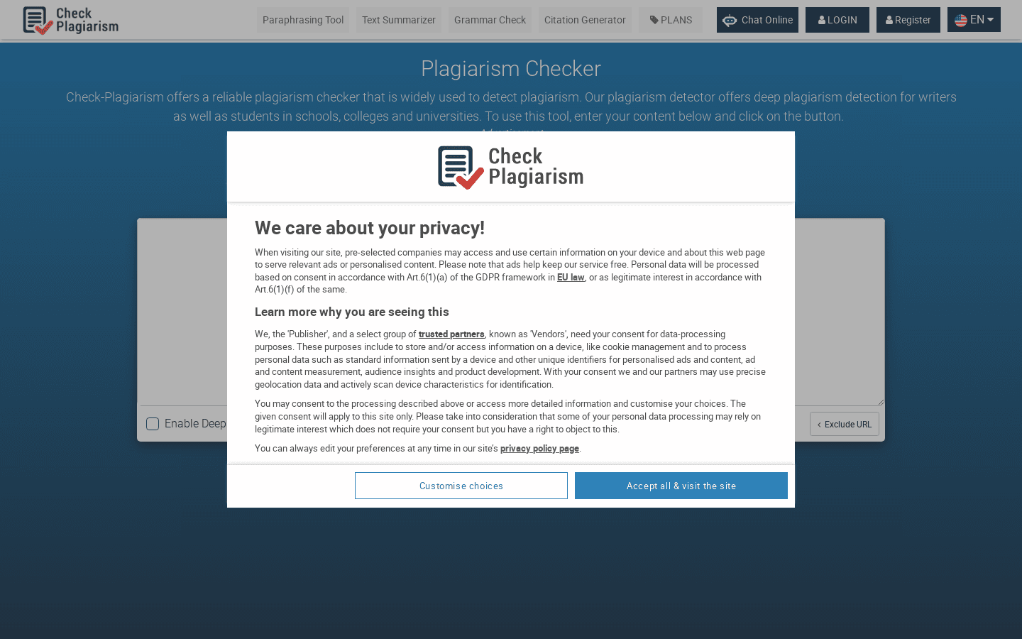 Plagiarism Checker preview