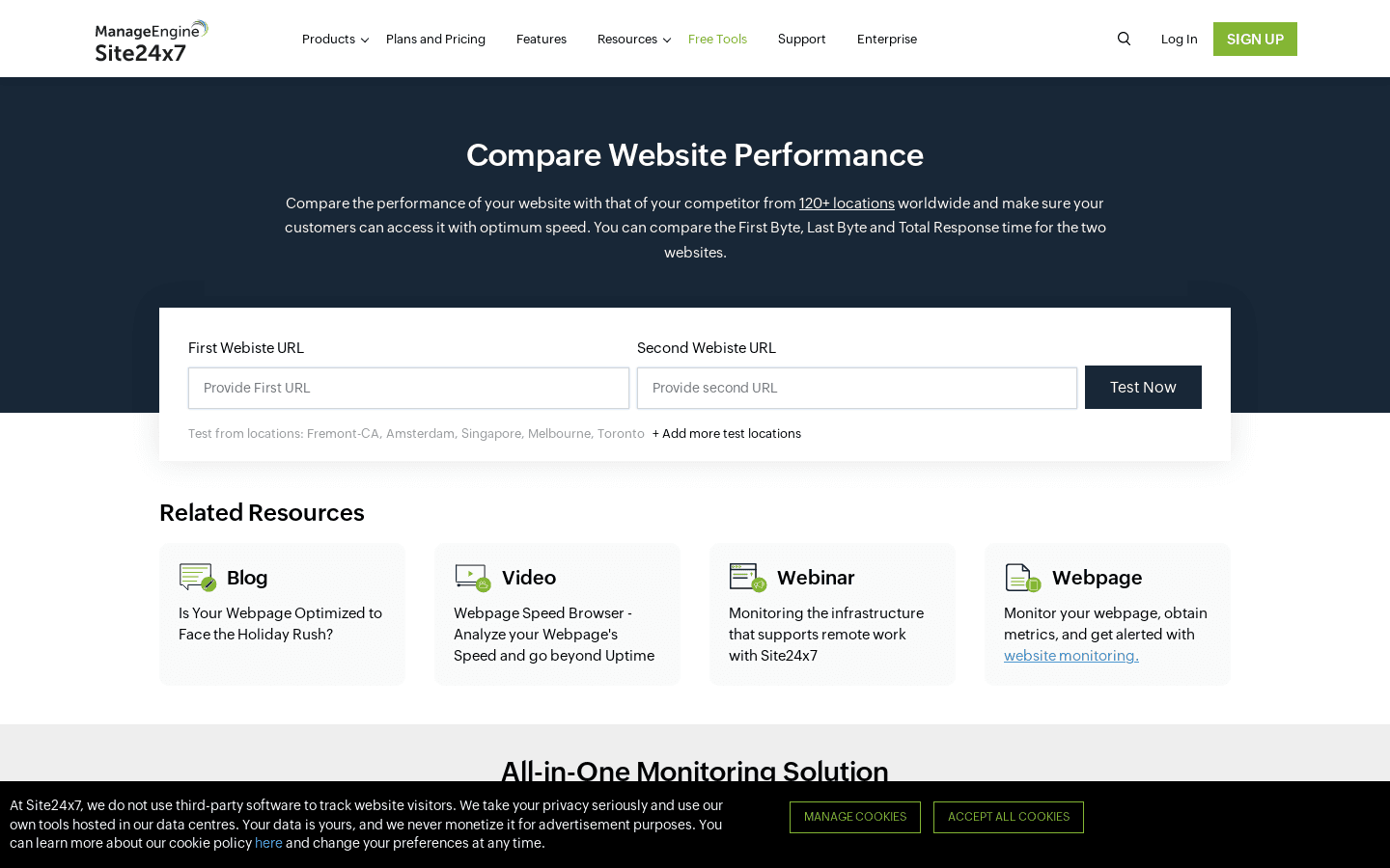 Compare Website Performance preview