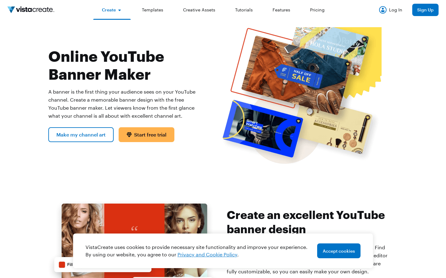Youtube Banner Maker preview