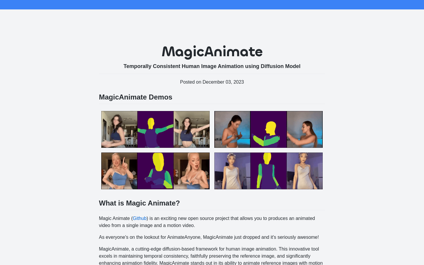 MagicAnimate preview