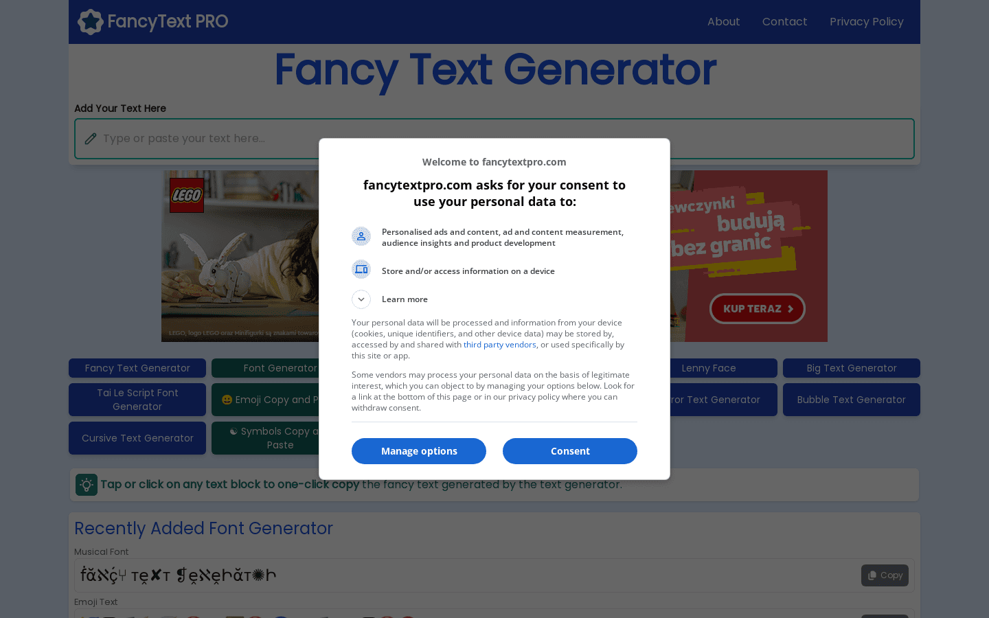Fancy Text Generator preview