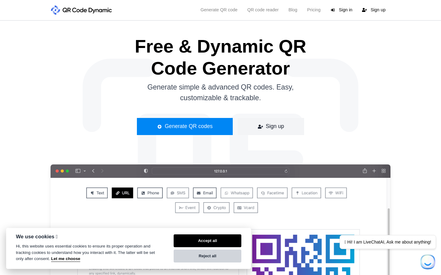 QR Code Dynamic preview