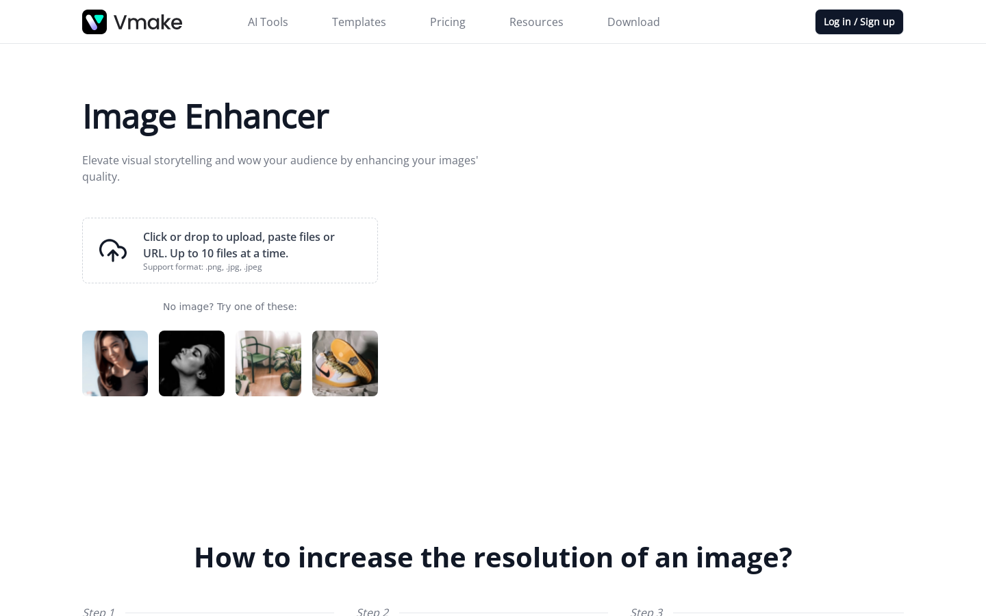 Image Enhancer - Vmake preview