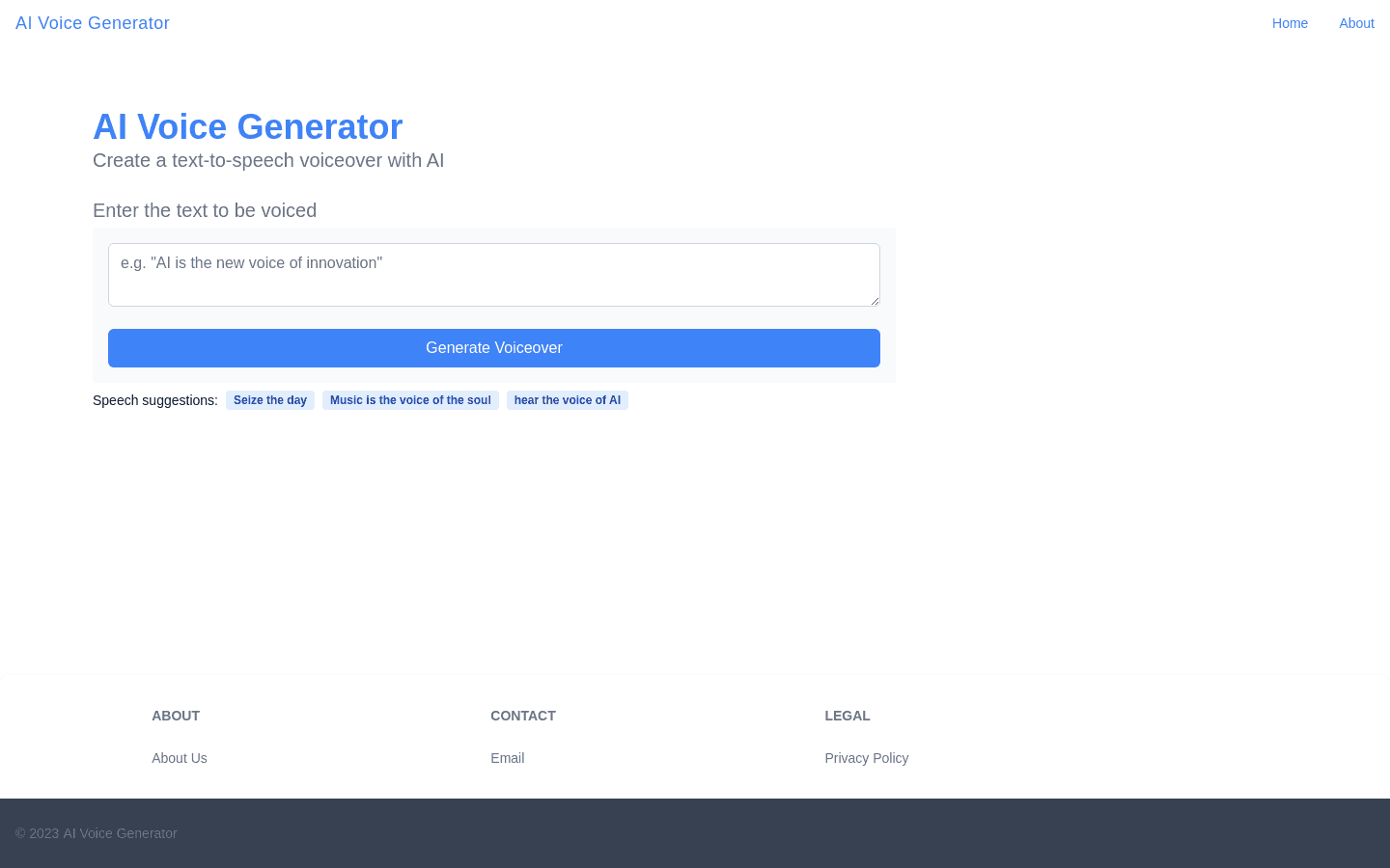 AI Voice Generator preview