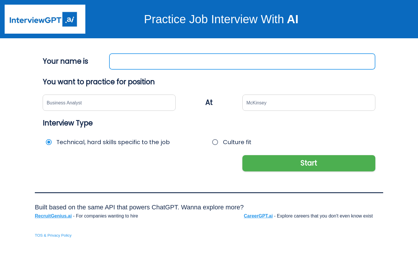 InterviewGPT.ai preview