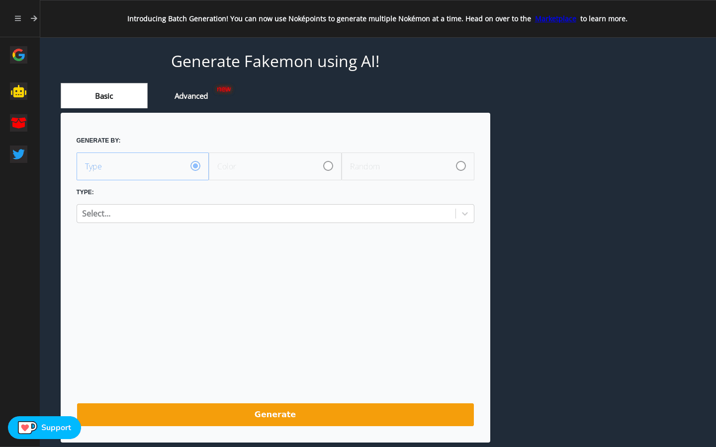 Generate Fakemon using AI preview