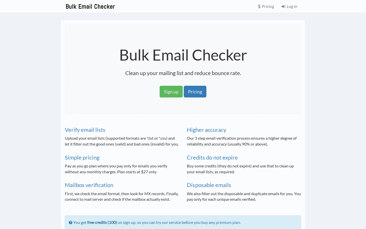 Bulk Email Checker preview