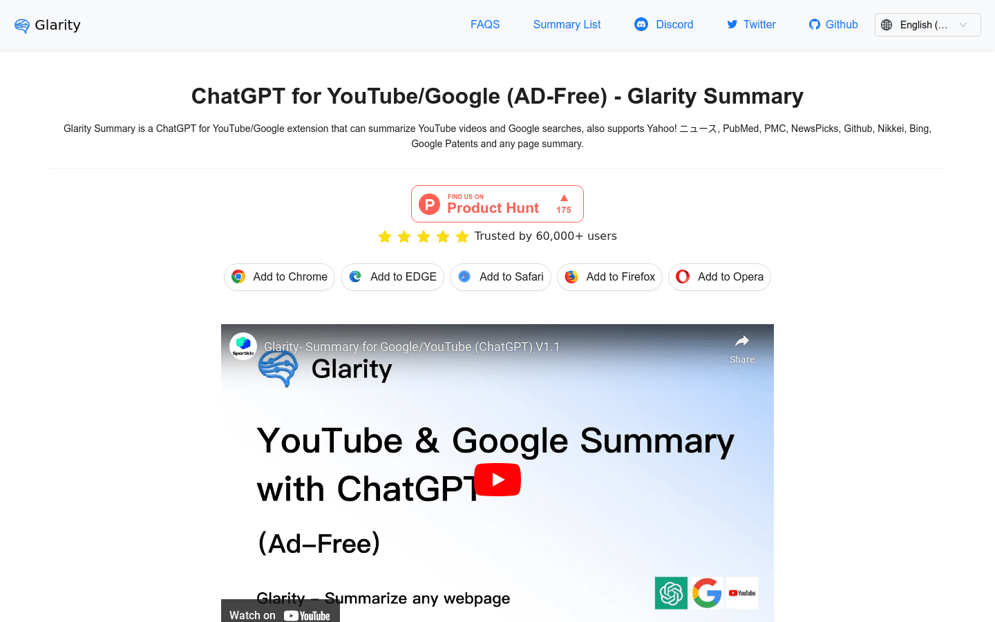 ChatGPT Glarity preview