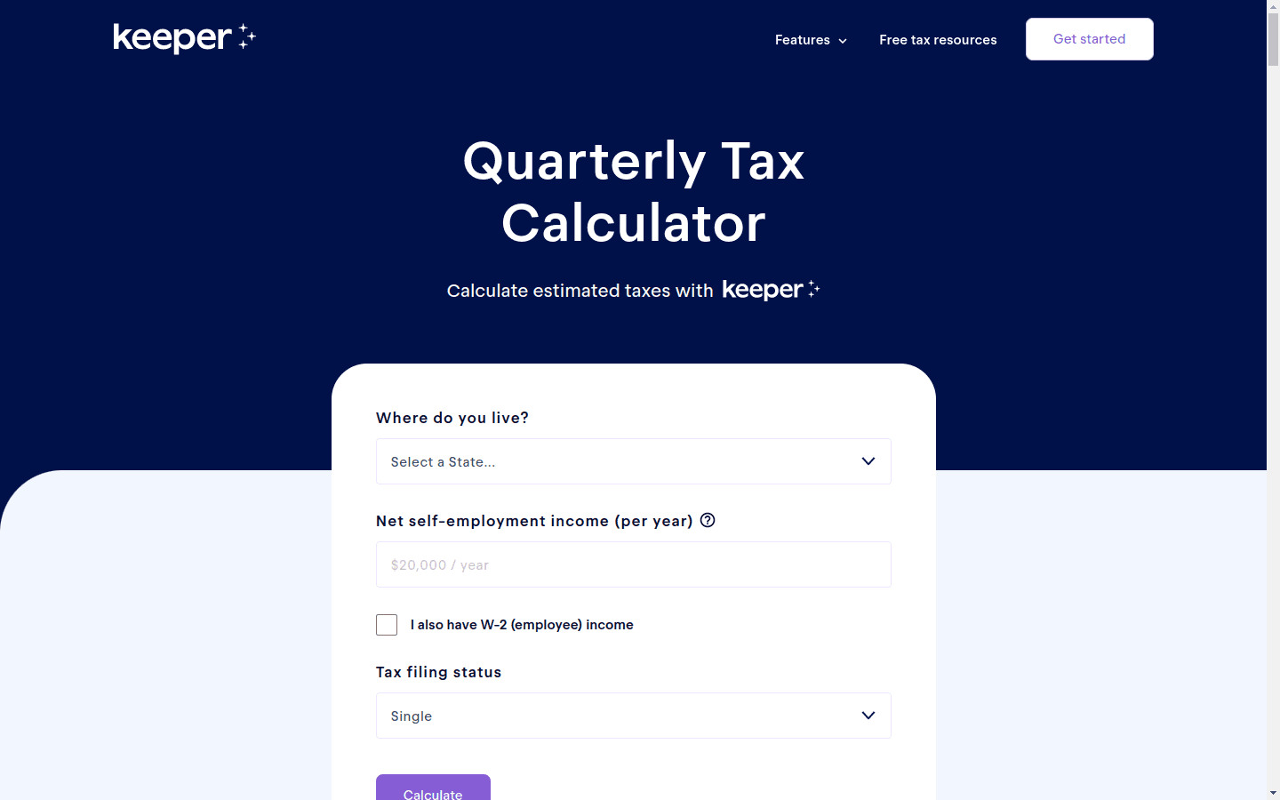 Quarterly Tax Calculator preview