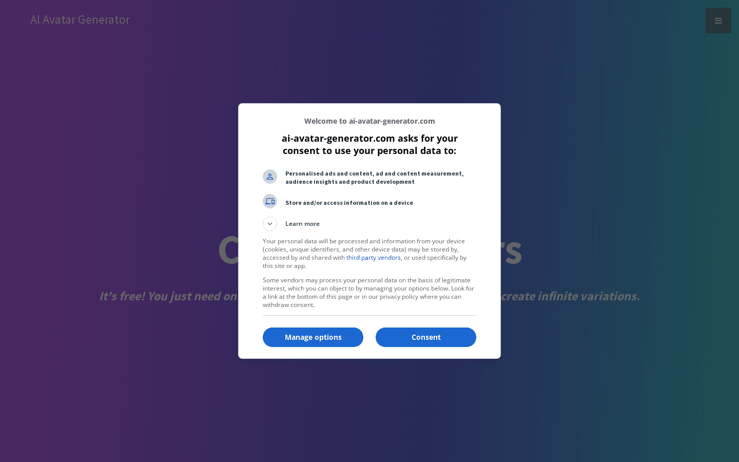 AI Avatar Generator preview