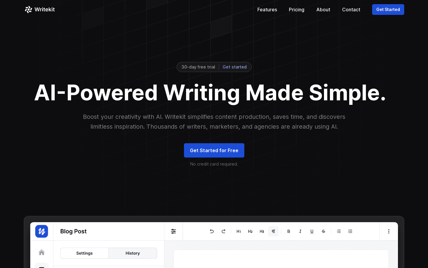 Writekit preview