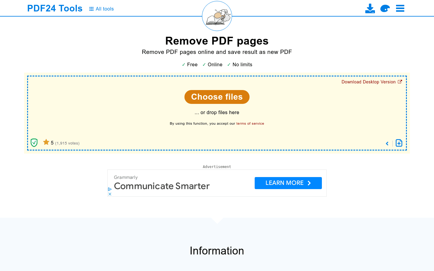 Remove PDF pages preview