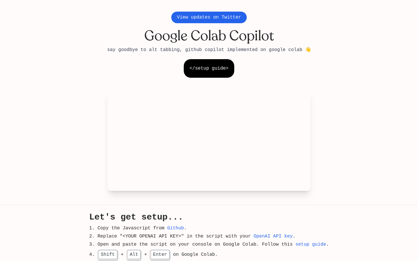 Google Colab Copilot preview