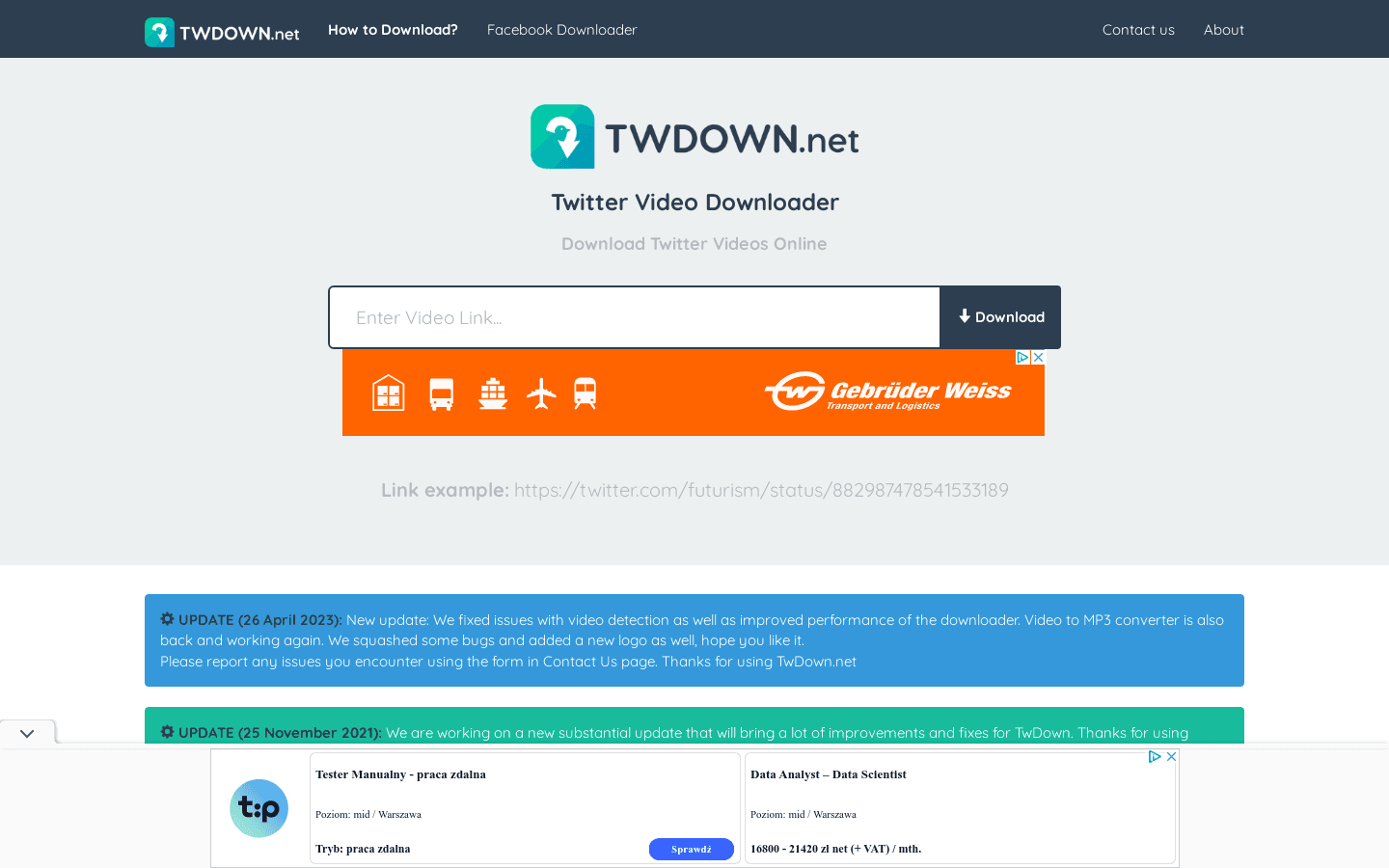Twitter Video Downloader preview