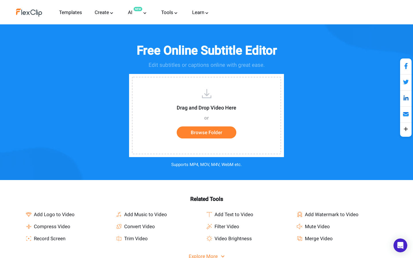 Subtitle Editor preview