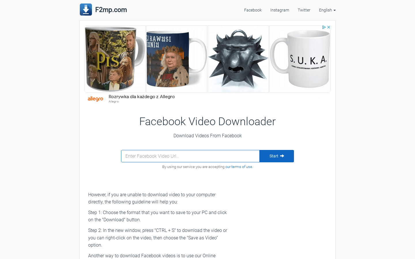 Facebook Video Downloader preview
