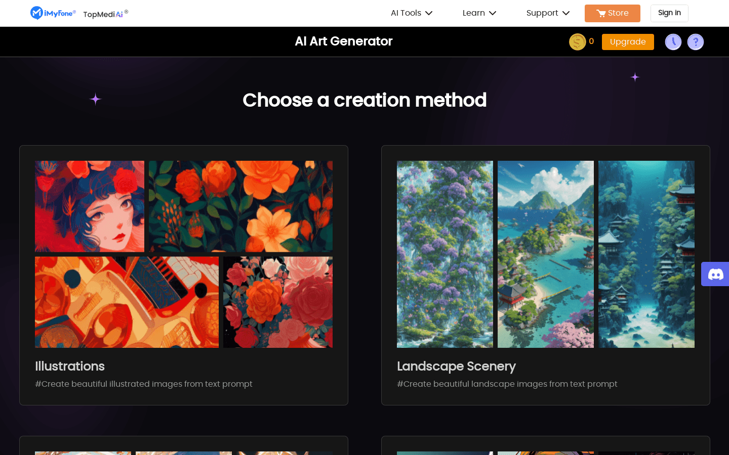 AI art generator preview