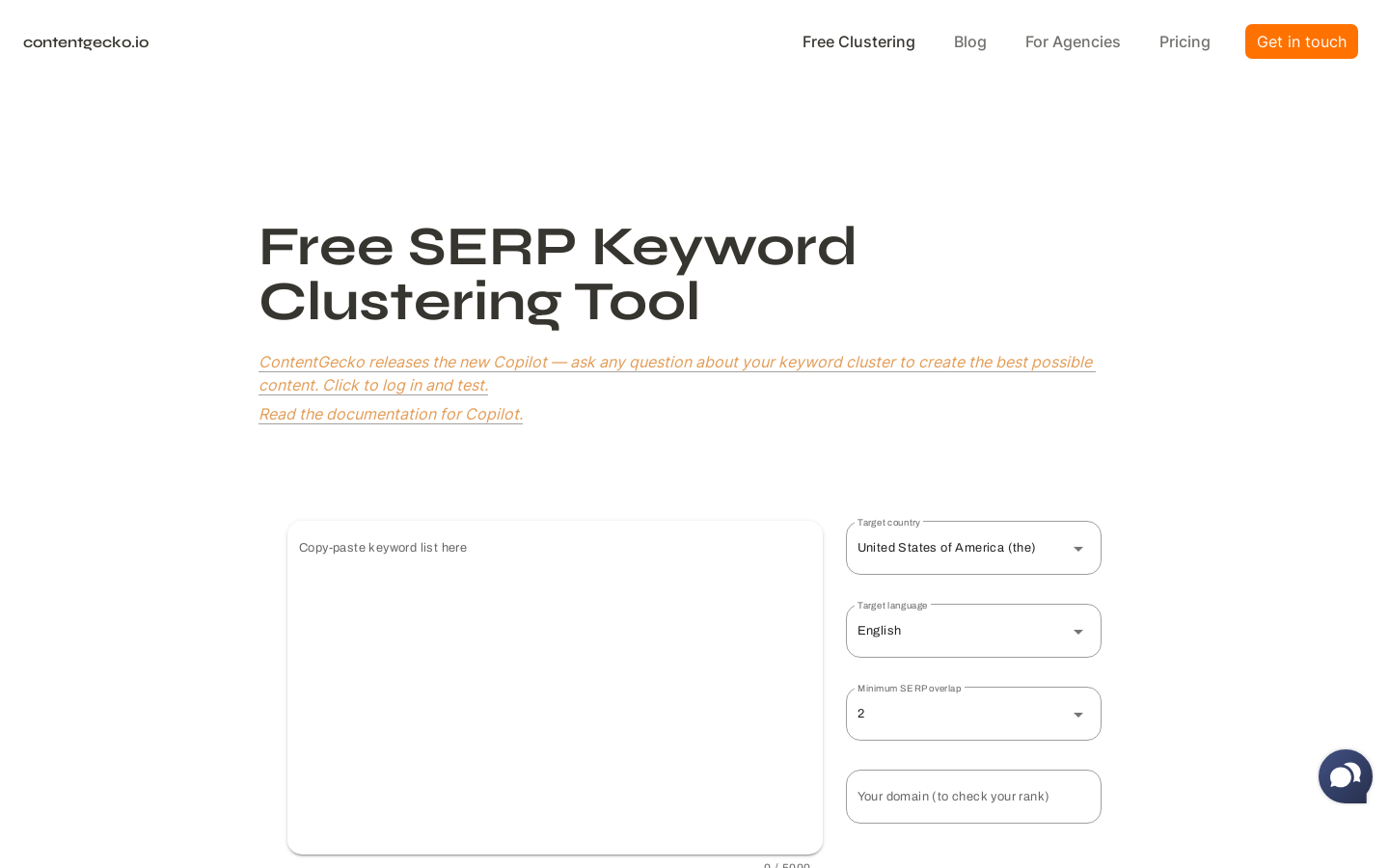 SERP Keyword Clustering Tool preview
