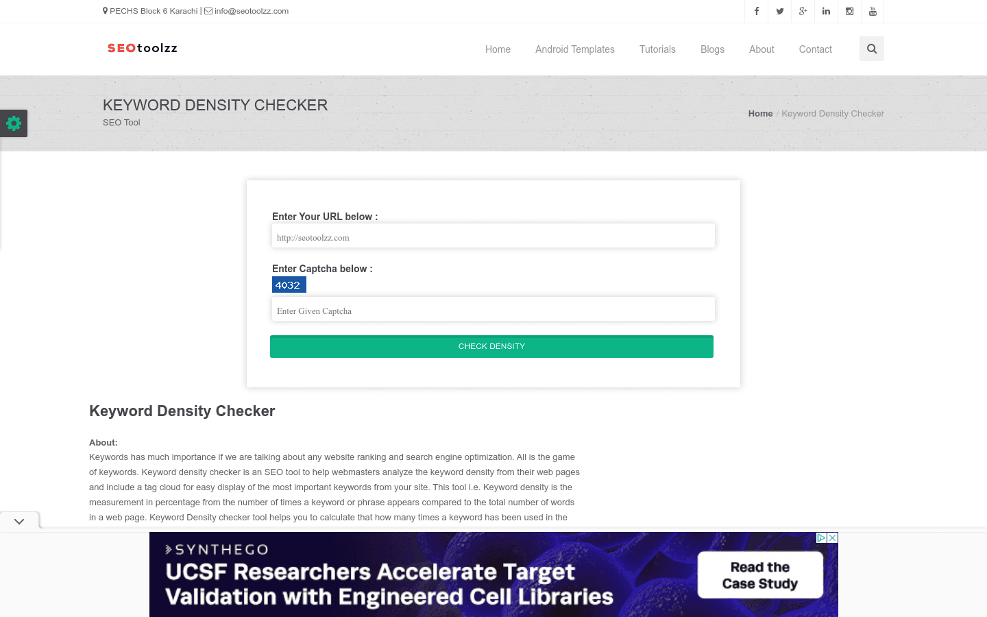 KEYWORD DENSITY CHECKER preview
