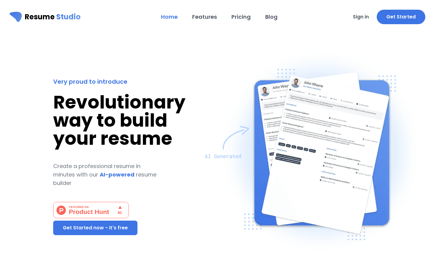Resume Studio preview