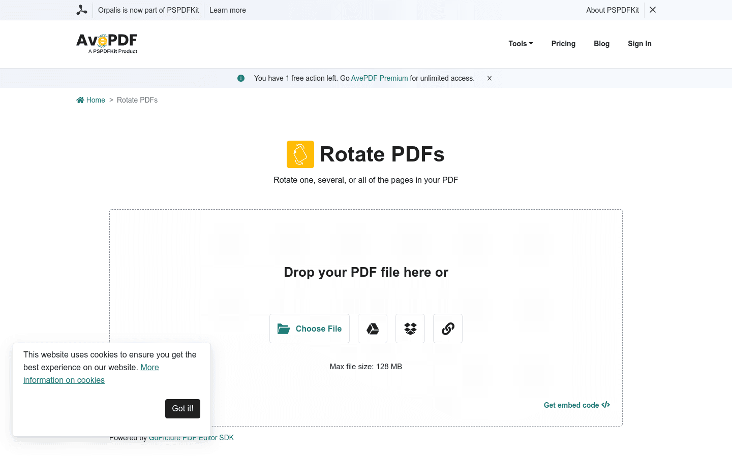 Rotate PDF preview