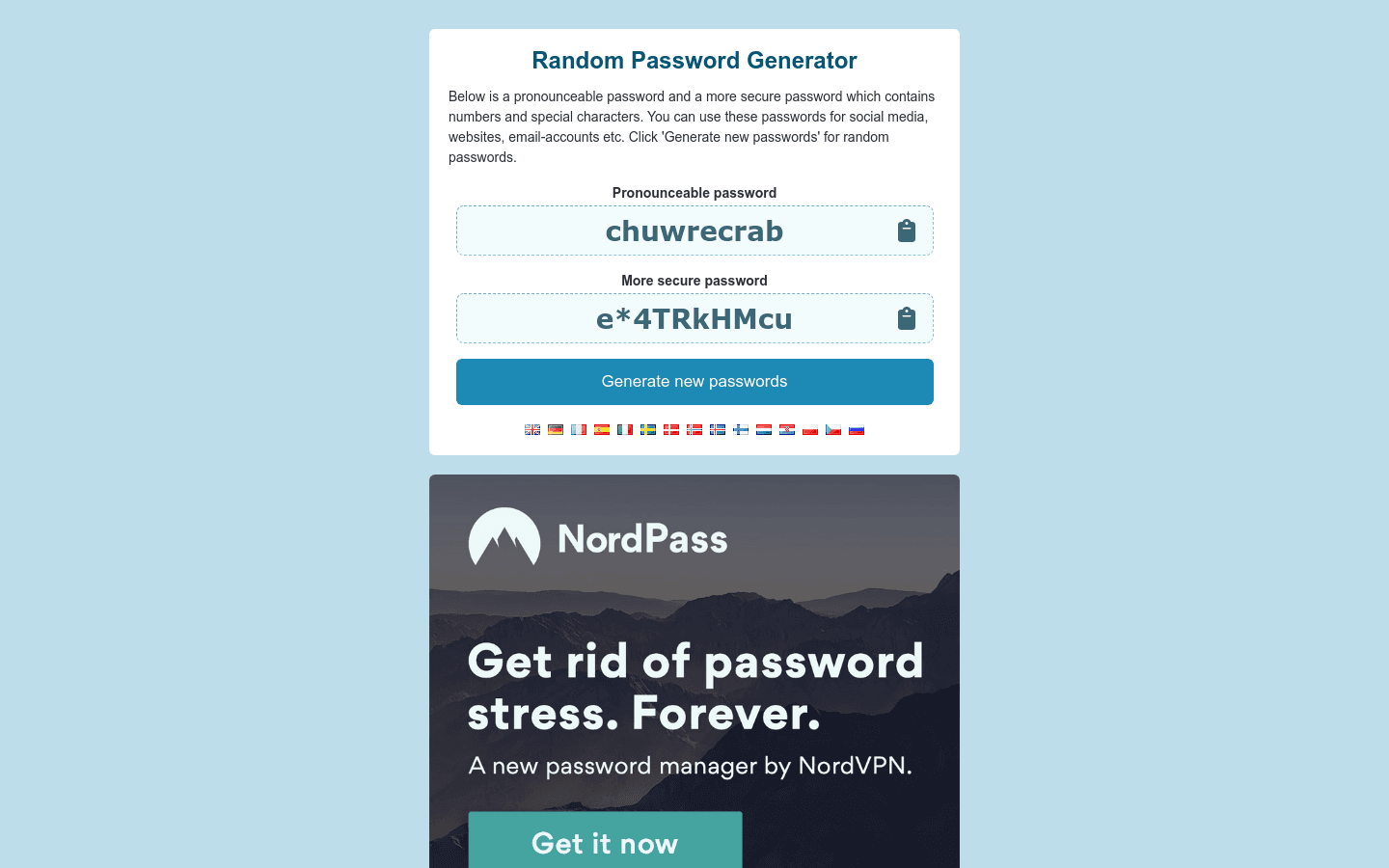 Random Password Generator preview