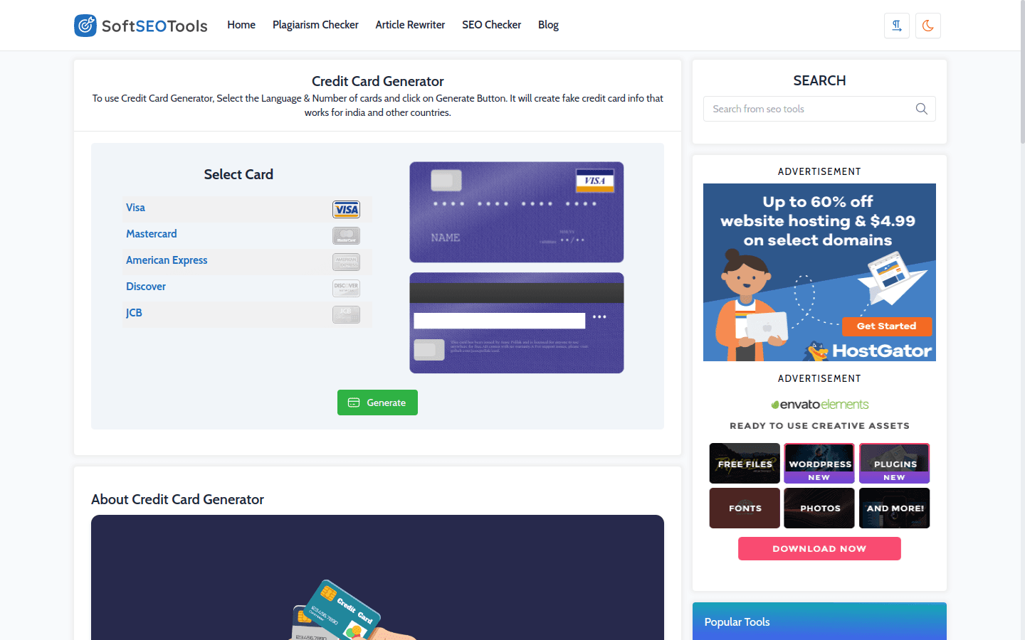 Credit Card Generator preview
