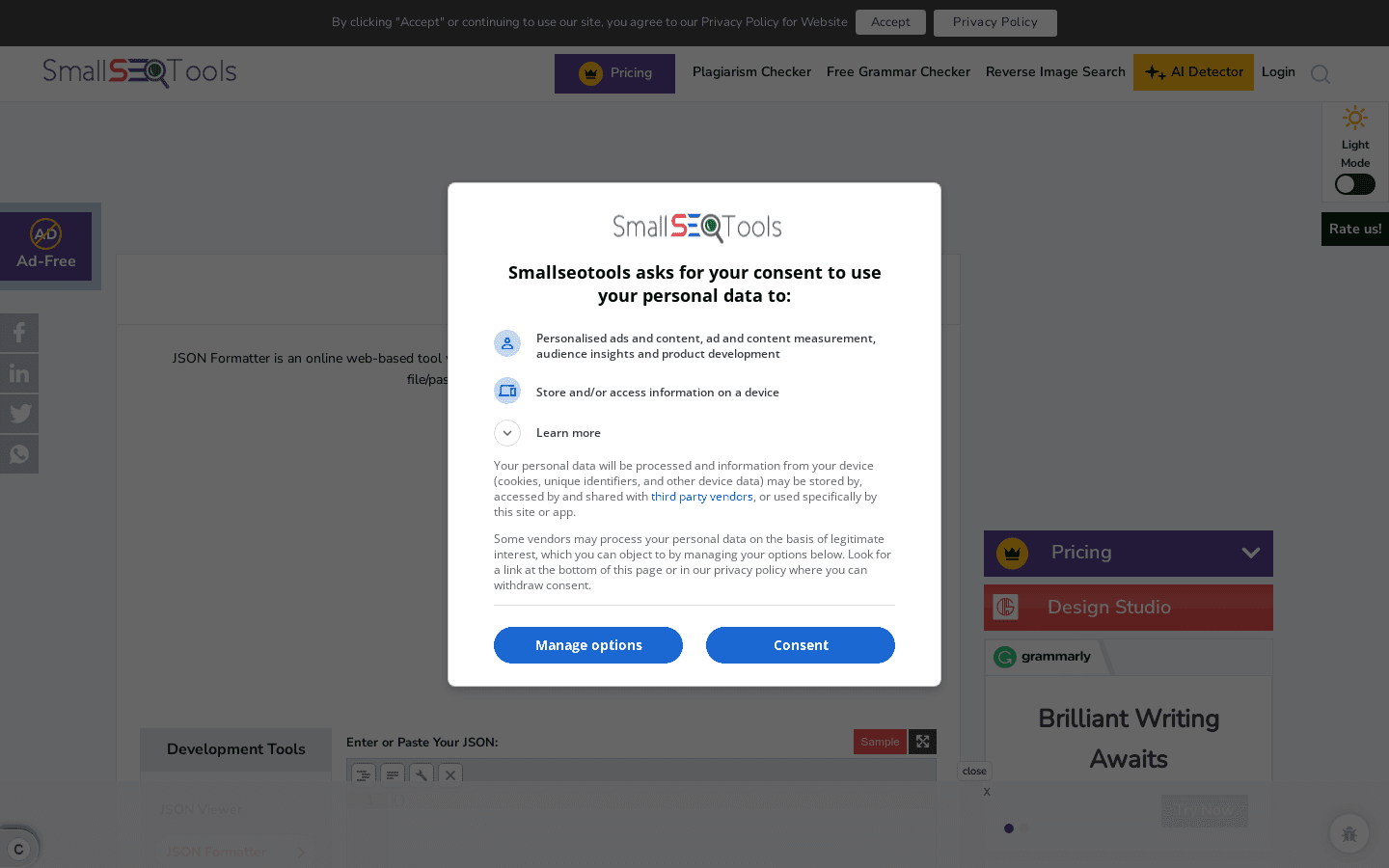 JSON Formatter preview