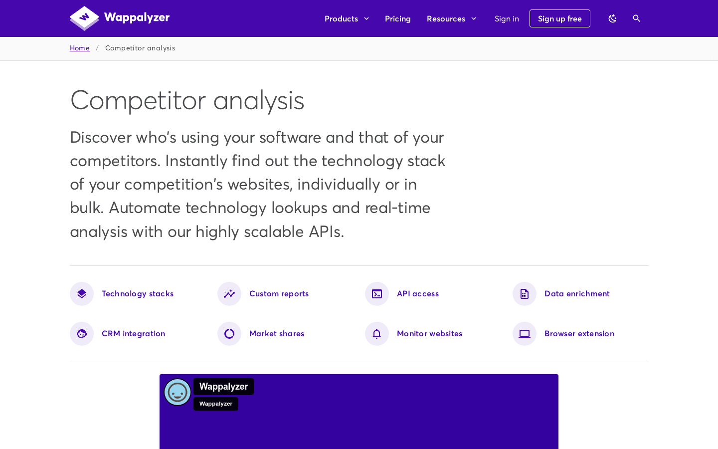 Competitor analysis preview