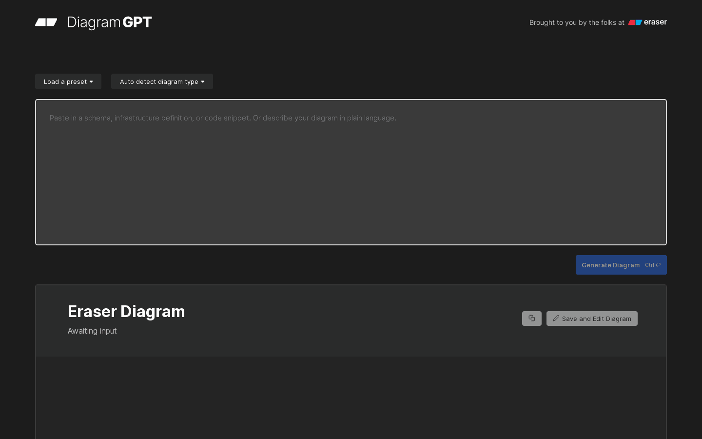 DiagramGPT - Eraser preview