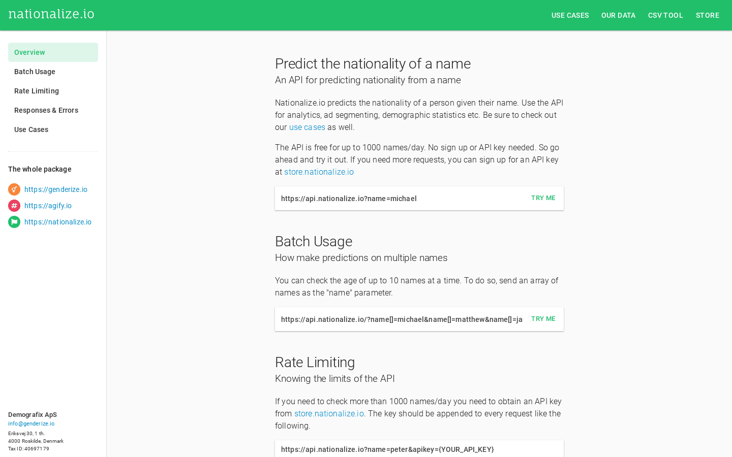 Predict the nationality of a name preview