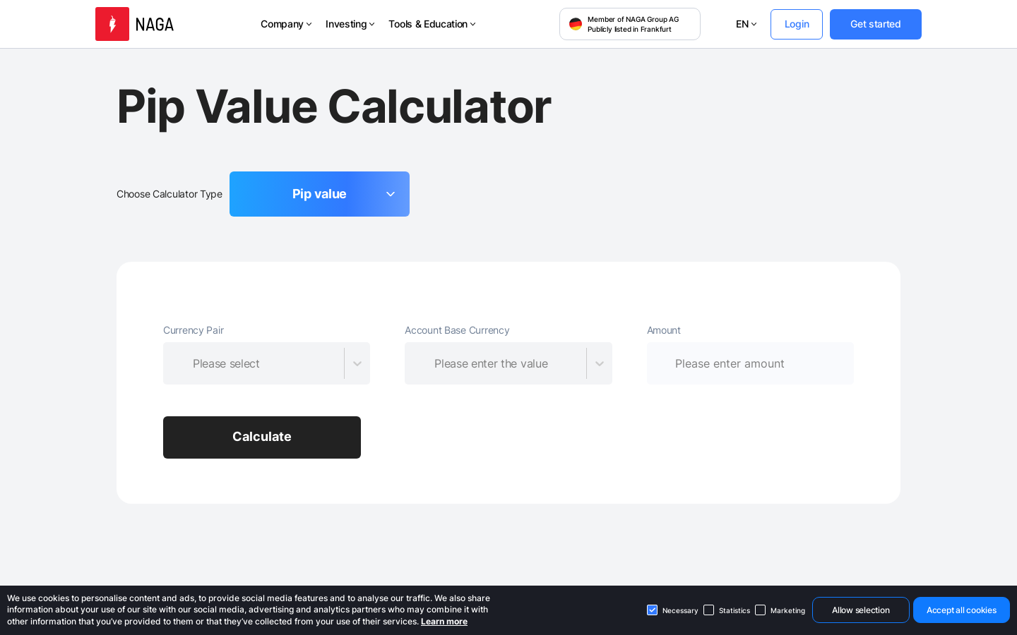 Pip Value Calculator by Naga preview