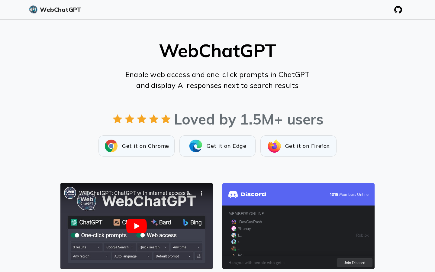 WebChatGPT preview