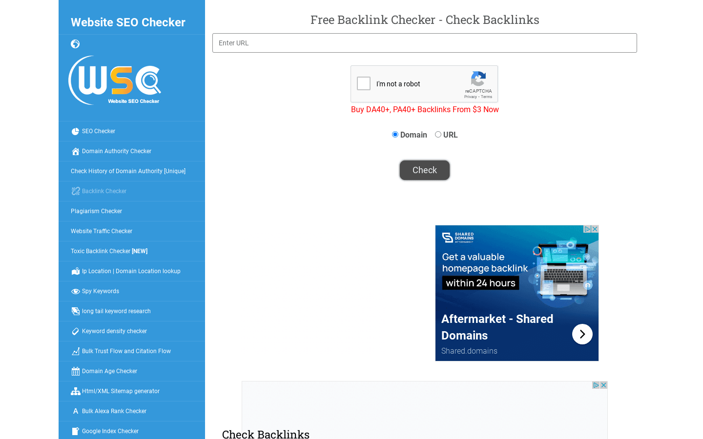 Backlink Checker preview