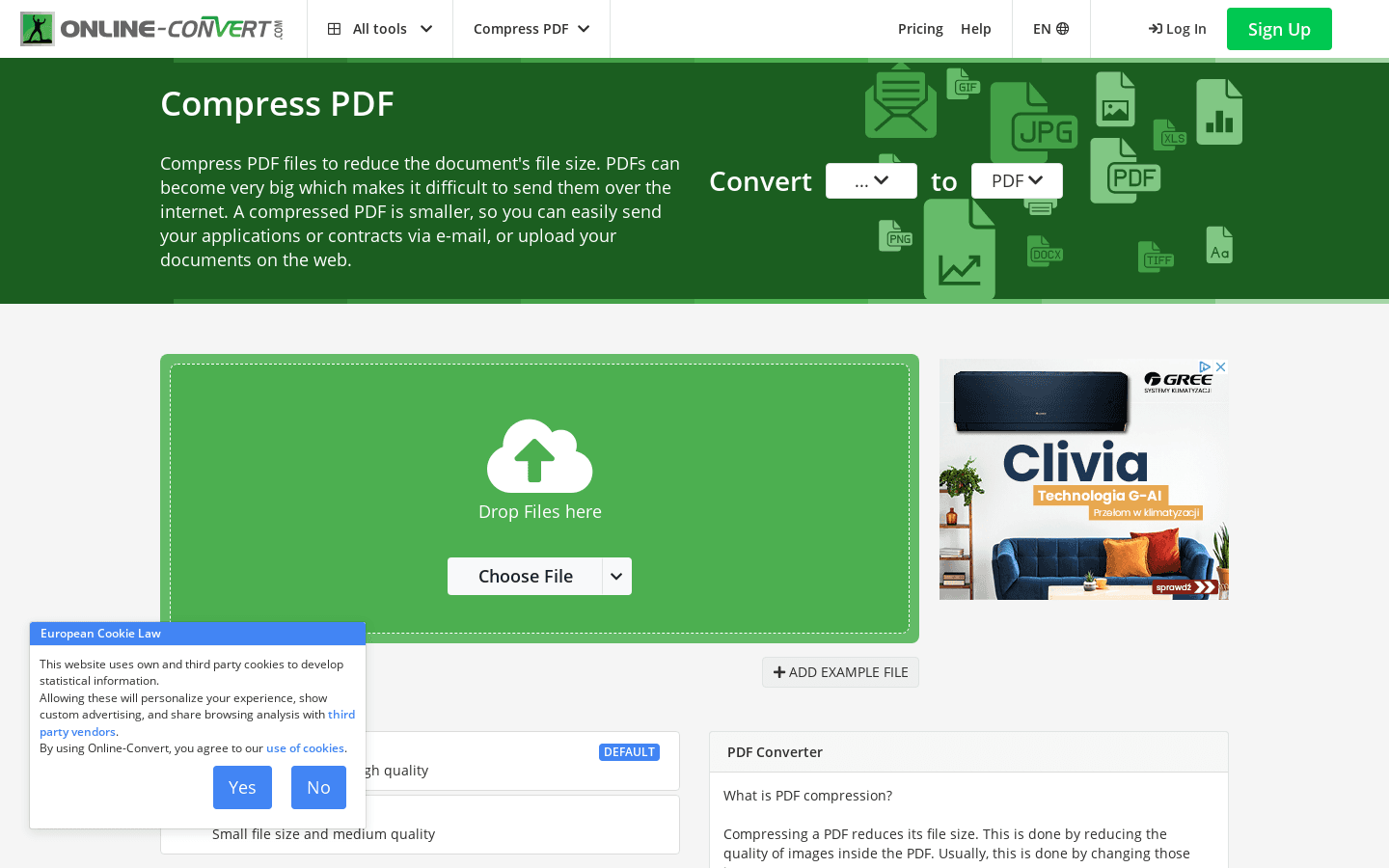 Compress PDF preview