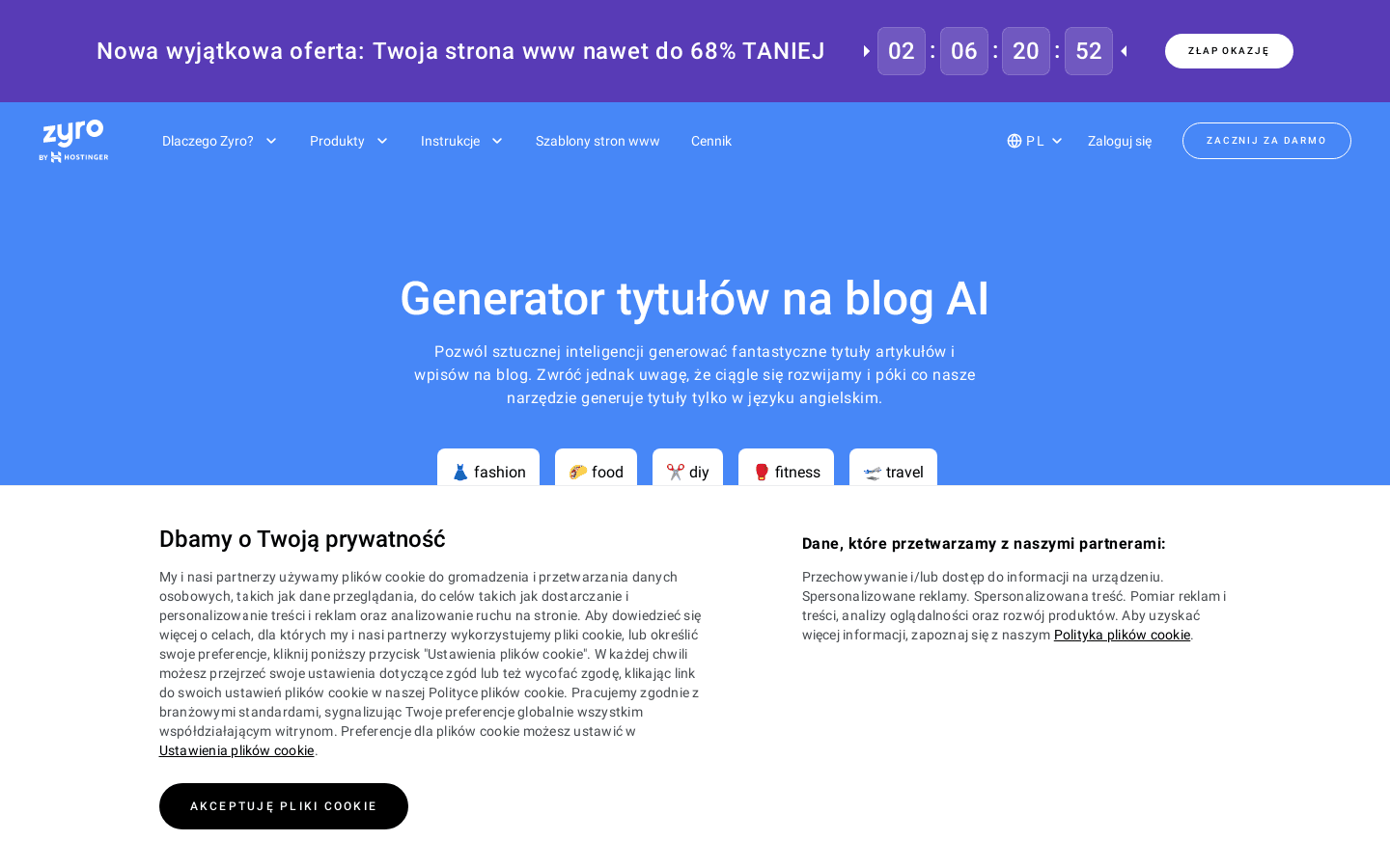Blog title generator preview
